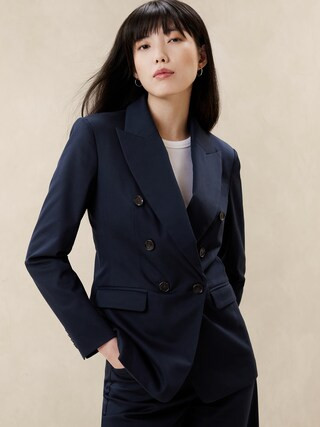 Stretch-Cotton Icon Blazer | Banana Republic Factory