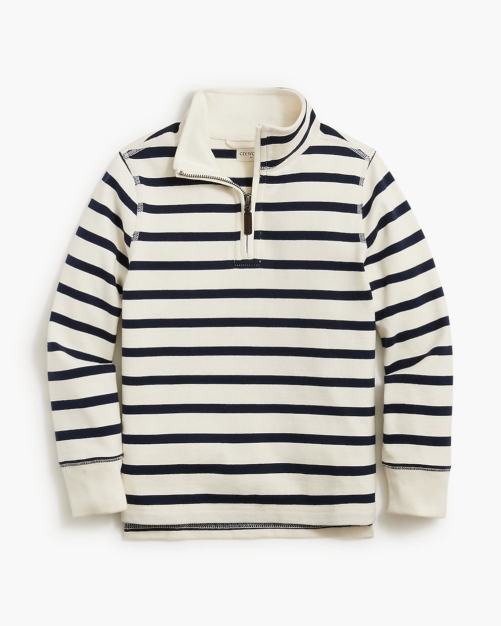 Boys' striped sueded half-zip popover sweatshirt | J.Crew Factory
