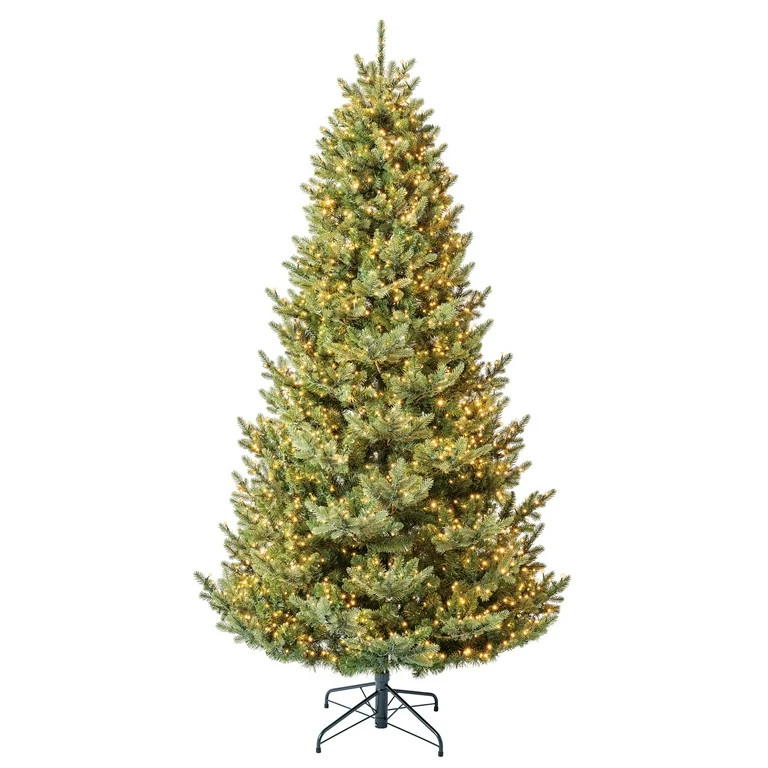 7.5' Pre-Lit Grand Spruce Green Artificial Christmas Tree with 2250 LumaDazzle Color-Changing Twi... | Walmart (US)