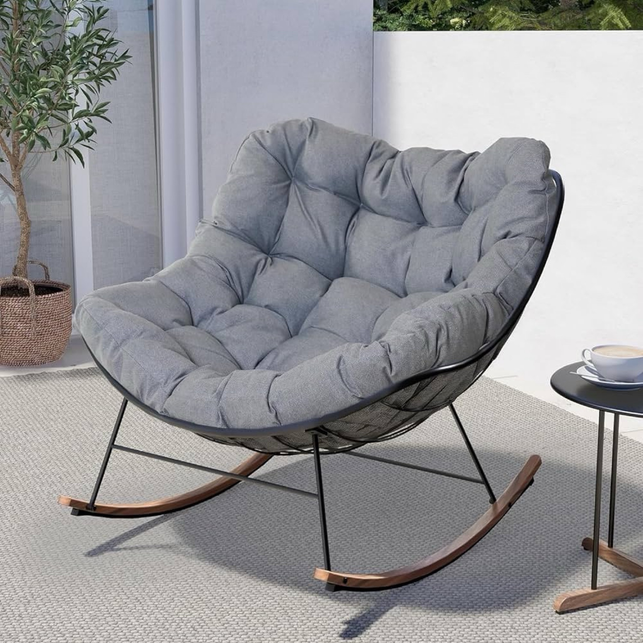Patio rocking chair 😍 imagine rocking the baby and reading 

#LTKhome #LTKsalealert #LTKSeasonal