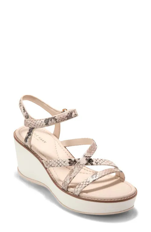 Cole Haan Grand Ambition Azura Strappy Sandal in Mojave Snake Printed Leather at Nordstrom, Size 8 | Nordstrom
