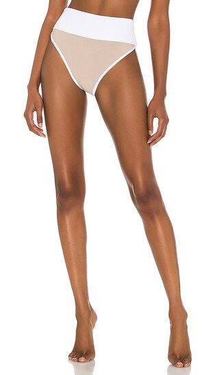 Emmy Bikini Bottom in Taupe & White | Revolve Clothing (Global)