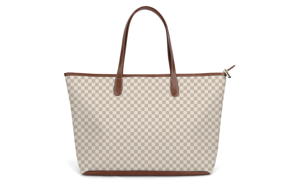 St. Anne Zippered Tote – Leather Patch | Barrington Gifts