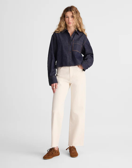 Denim Straight-Hem Shirt | Madewell