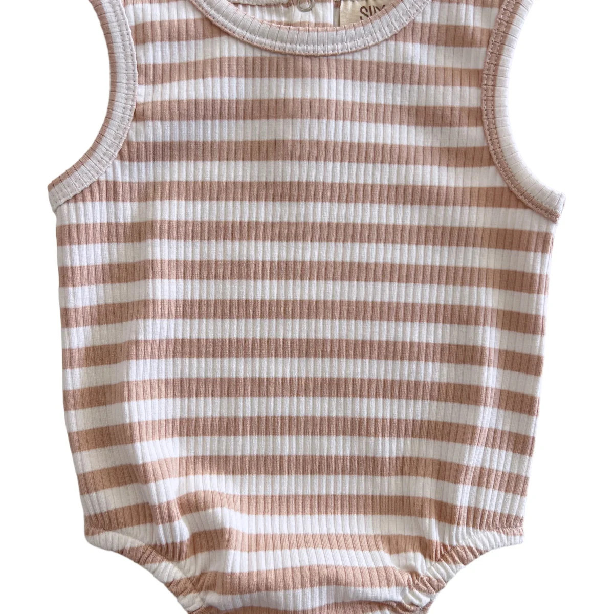Tan Stripe / Organic Ribbed Dune Bubble | SpearmintLOVE