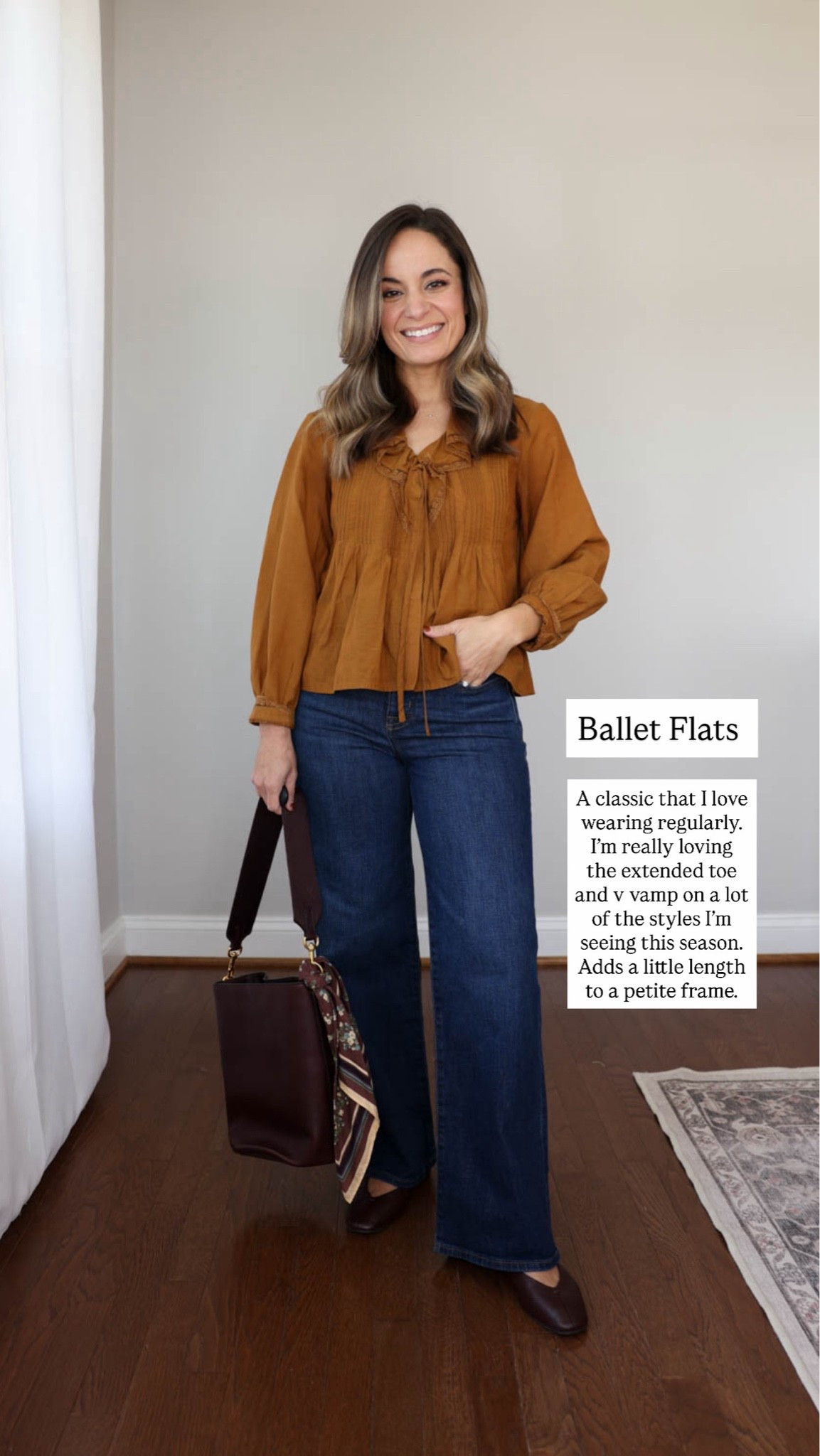 I shared my top five pairs of jeans, now here are the shoes I like to wear with them. 

Four styles of shoes I wear with wide leg and relaxed straight jeans in the fall and winter. 

Jeans (Madewell): petite 24 / 10 3/8” rise / 28” inseam 
Top (Madewell): xxs 
Ballet Flats (Madewell): true to size 

Fall shoes, petite outfits,

#LTKPetite
