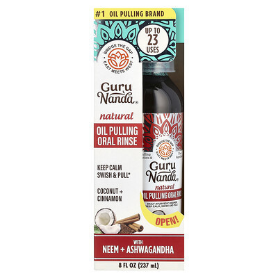 GuruNanda, Natural Oil Pulling Oral Rinse, Coconut + Cinnamon, 8 fl oz (237 ml) | iHerb