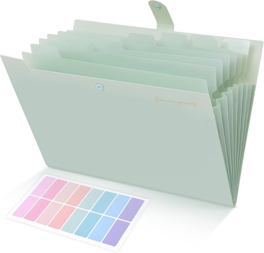 SKYDUE Expanding File Folder, Accordion File Organizer with 8 Pocket, Expandable Document Paper R... | Amazon (US)