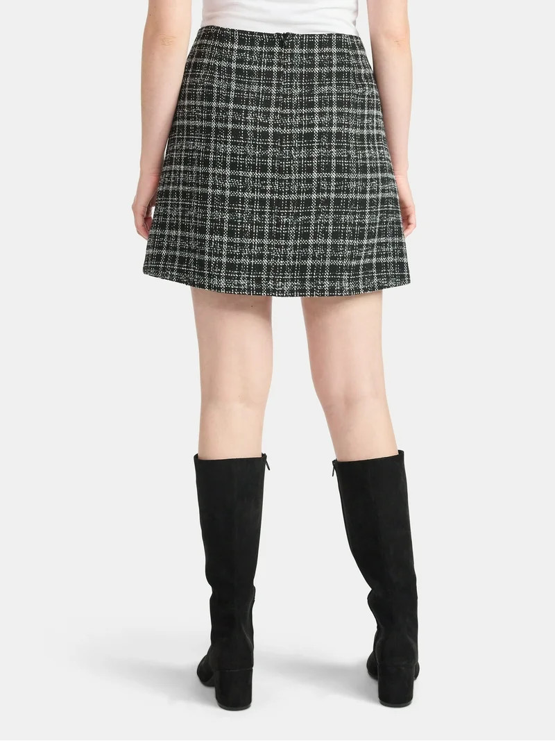 Time and Tru Women's Tweed Mini Skirt, Sizes XS-XXXL | Walmart (US)