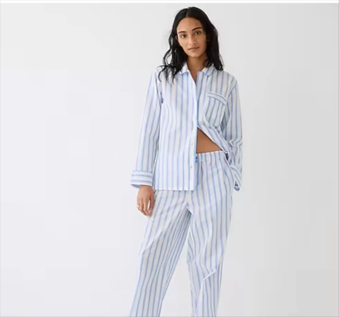 Long-sleeve cotton poplin pajama … curated on LTK