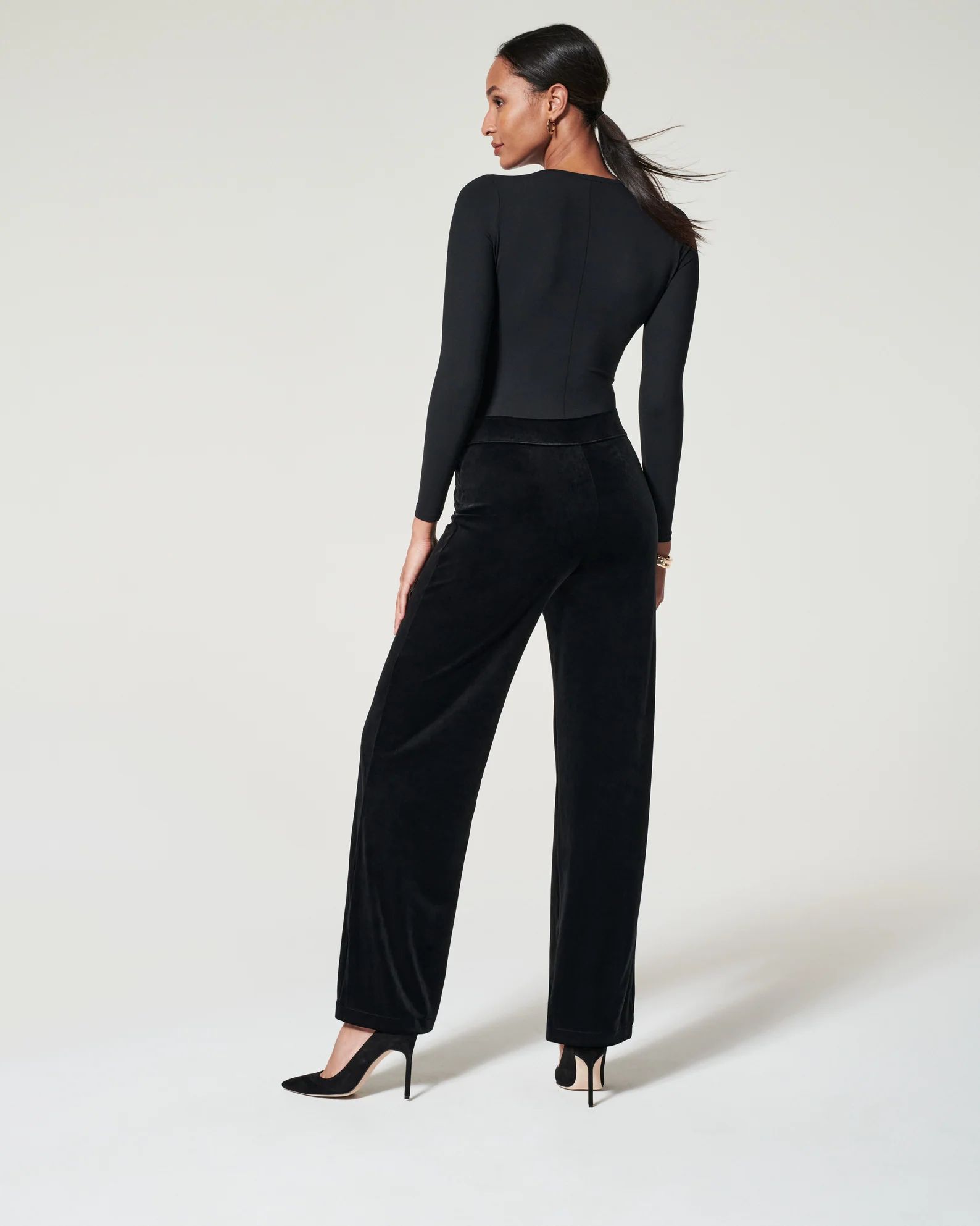 Velvet Front Slit Pant | Spanx