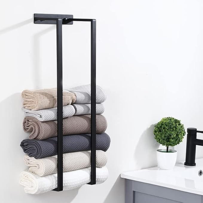 Avocrafts Bathroom Wall Towel Rack, Bathroom Organization, Bath Towel Holder, Wall Towel Storage,... | Amazon (US)