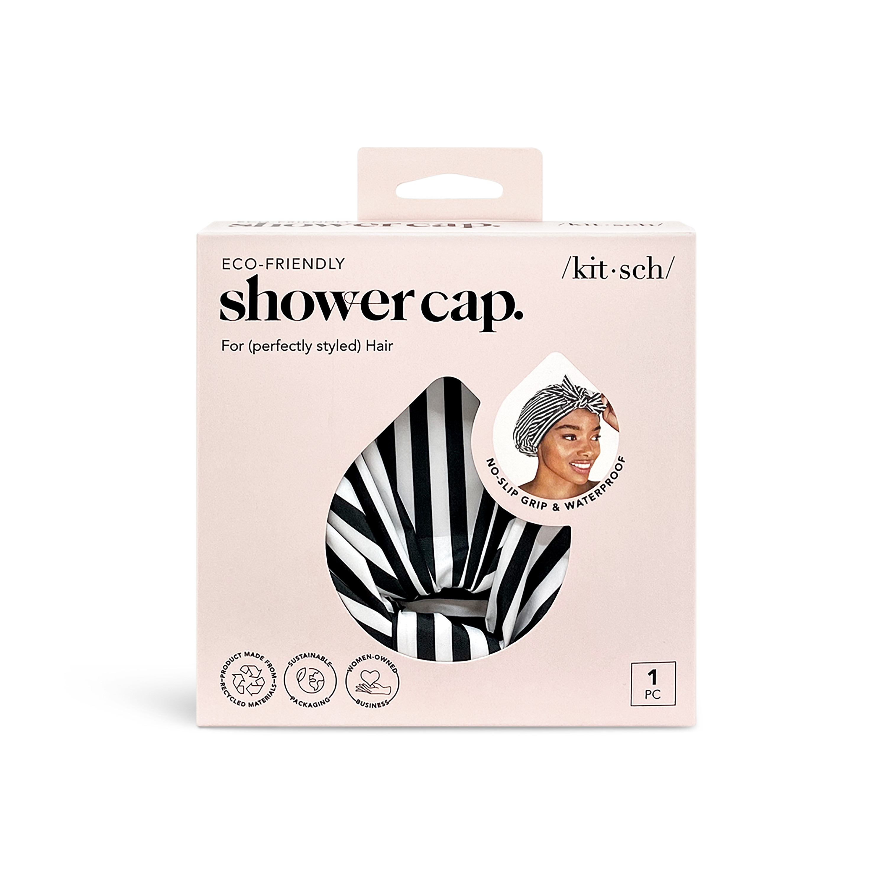 Kitsch Recycled Polyester Luxe Shower Cap | Grove