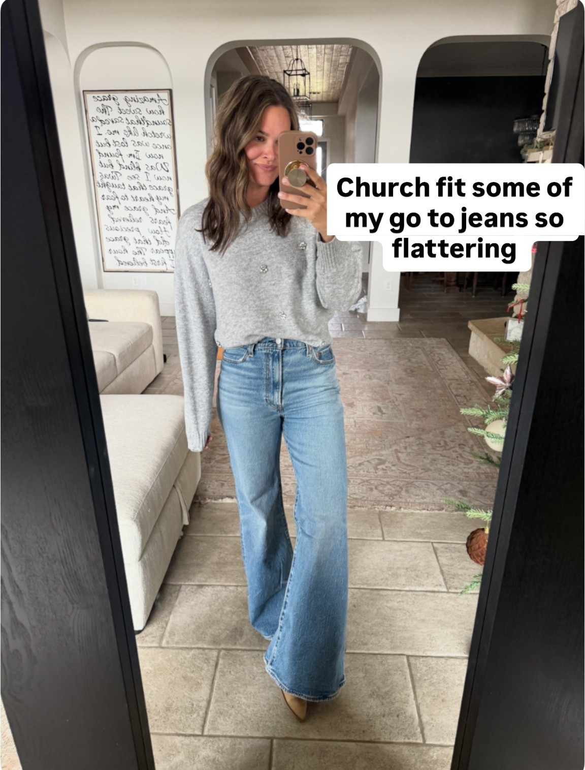 Love these Levi’s jeans they come in lengths fit is so flattering and paired with this Walmart sweater with fun embellishment #walmartfashion #levis #winteroutfit #winterfashion 

#LTKgrwm #LTKFindsUnder50 #LTKootd