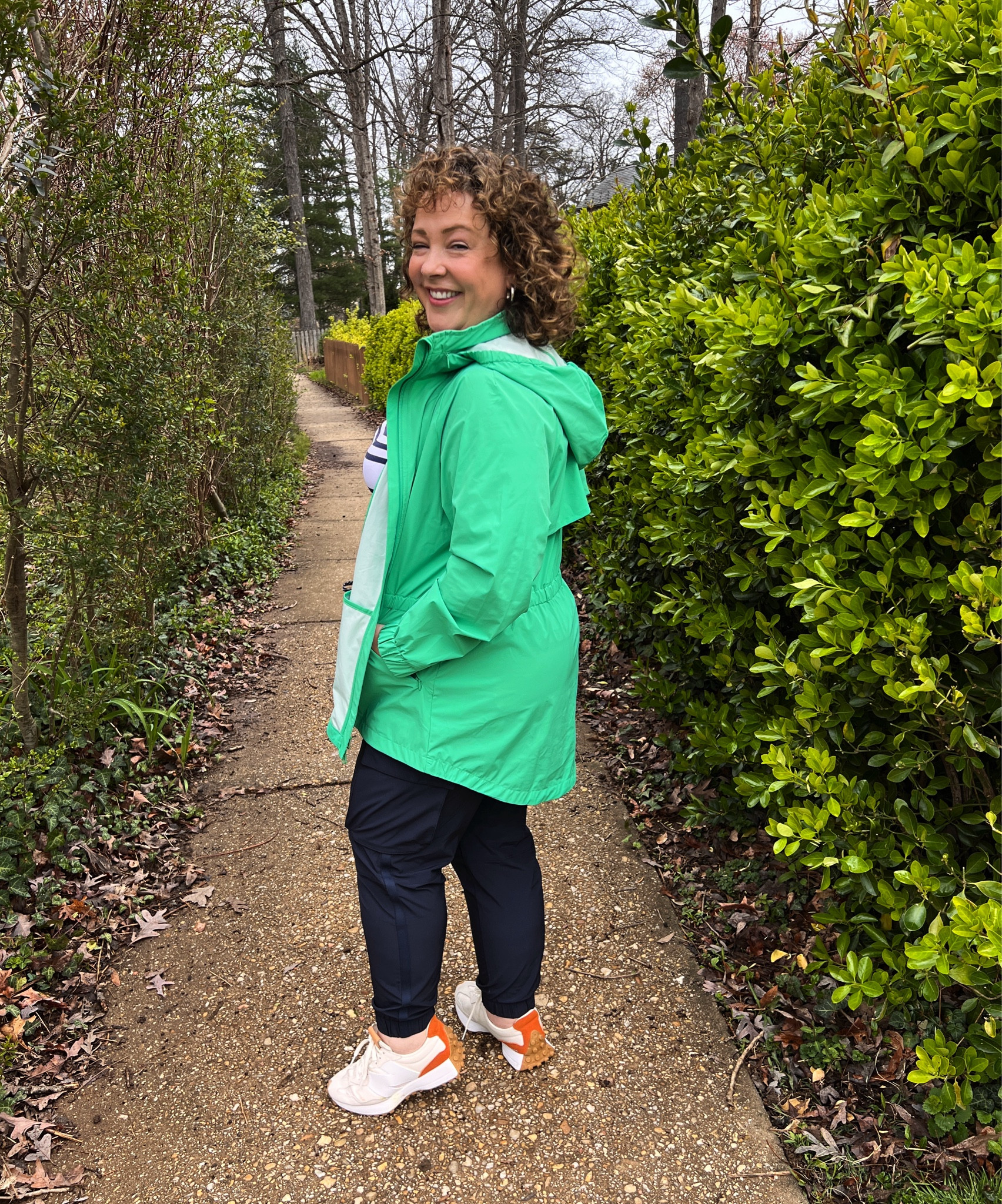 The best raincoat for travel with a longer back to keep you dry, packable hood, bungees at the waist to customize the fit, and lightweight enough to tuck in your bag. And it kept me dry in a downpour! Available from @talbotsofficial in Misses, Petite, and Plus Size; I went with XLP. And yes this green is just as gorgeous IRL! I linked to the jacket, pants, and top which are all from #Talbots

#TalbotsPartner #MyTalbots #ModernClassicStyle 

#LTKplussize #LTKover40 #LTKmidsize