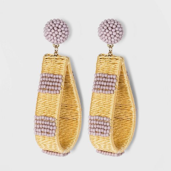 Seed Bead Thread Wrapped Teardrop Earrings - A New Day™ | Target