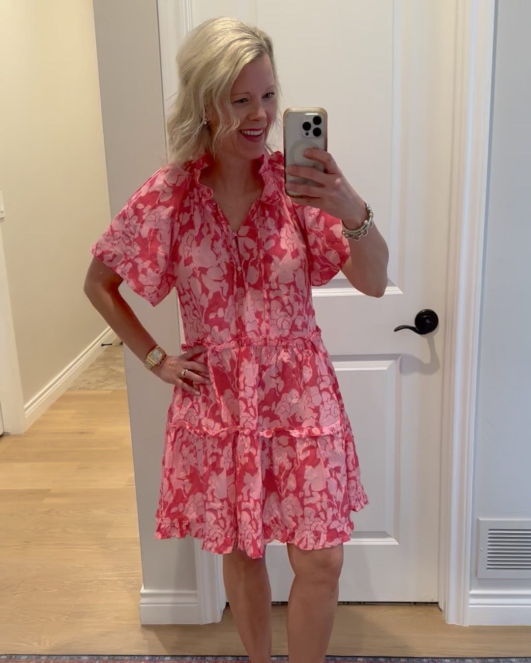 I loved it so much, I bought it twice! I was tempted to buy the other color way…but showed constraint. Ha! This dress is perfect for hot days. I had someone ask me for a suggestion for pre and post pregnancy dress  and this dress would be perfect. I do recommend sizing down if you aren’t pregnant/just had a baby- as it runs big. I love it so much!

#LTKBump #LTKParties #LTKStyleTip