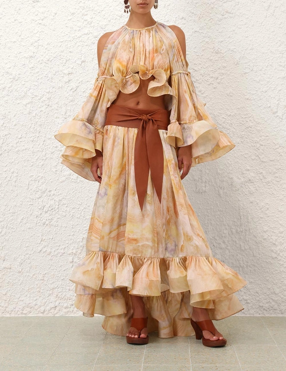 Balance Flounce Maxi Skirt | ZIMMERMANN (US, CA, EU, MENA)