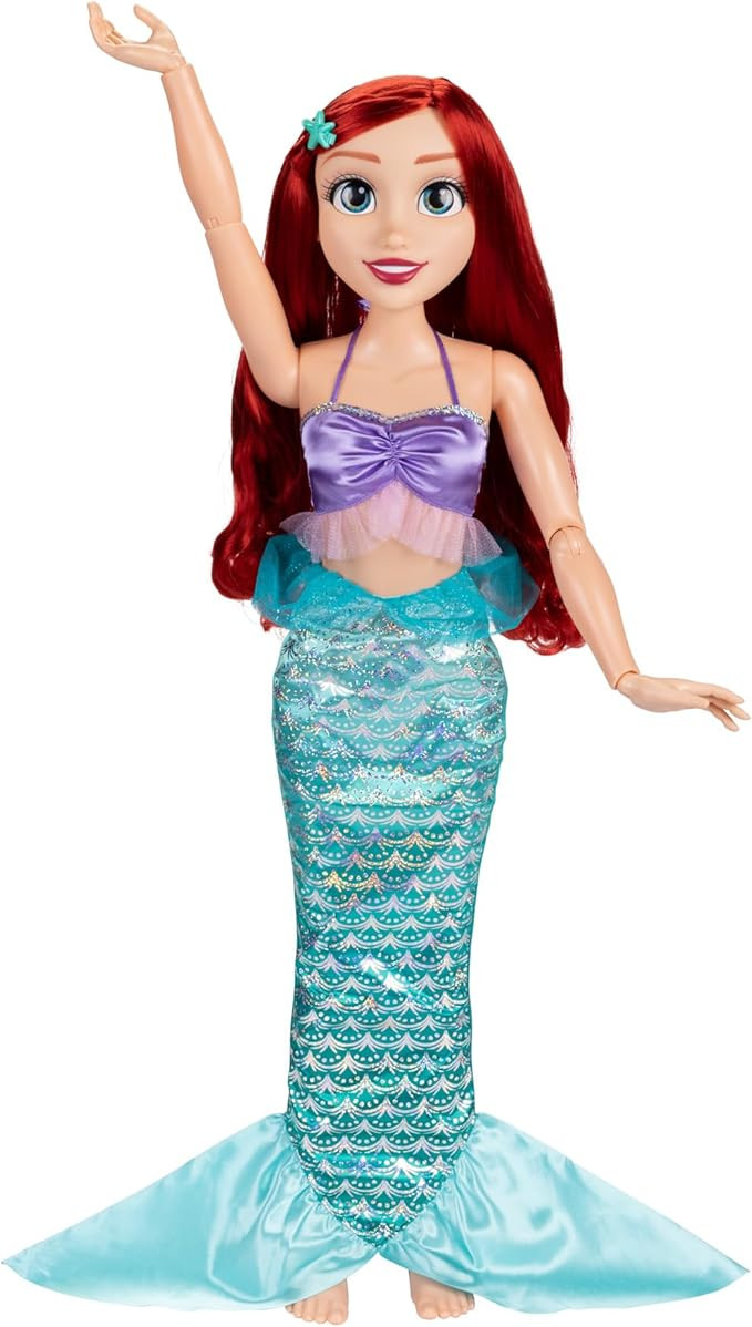 Disney Princess Playdate Ariel Doll with Accessories, 32” Tall | Amazon (US)