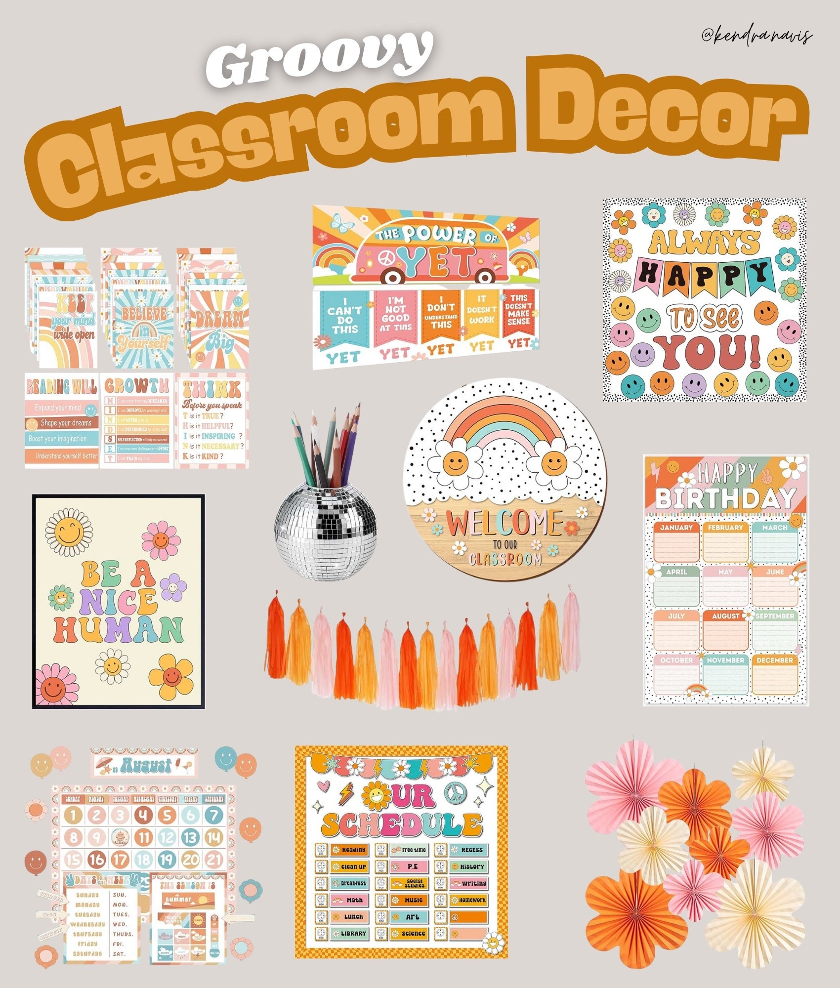 Groovy/Disco Ball Classroom Decor, Cute & Colorful Classroom Theme for Preschool, Elementary School, Middle School or High School, Teacher Back to School Shopping, Classroom Management Posters, Bulletin Boarders, Hippi 80s Classroom Decoration & Design Inspiration, Pink & Orange Theme

#LTKSeasonal #LTKHome #LTKKids