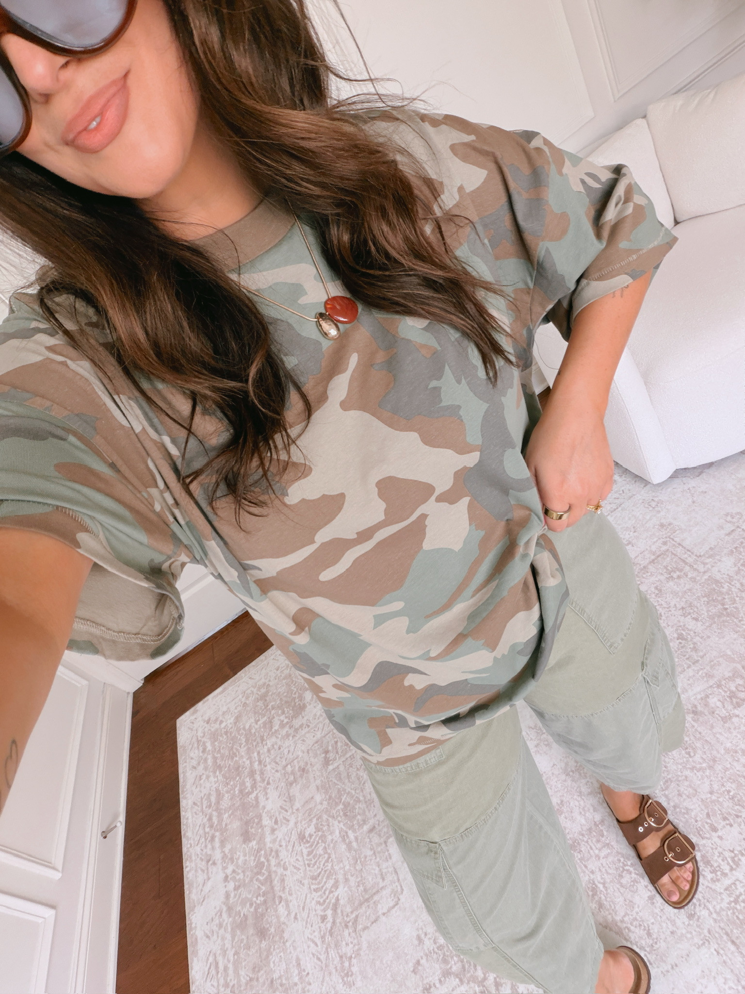 wearing an XL in the top, 14 in the pants 

 #LTKSeasonal #LTKMidsize