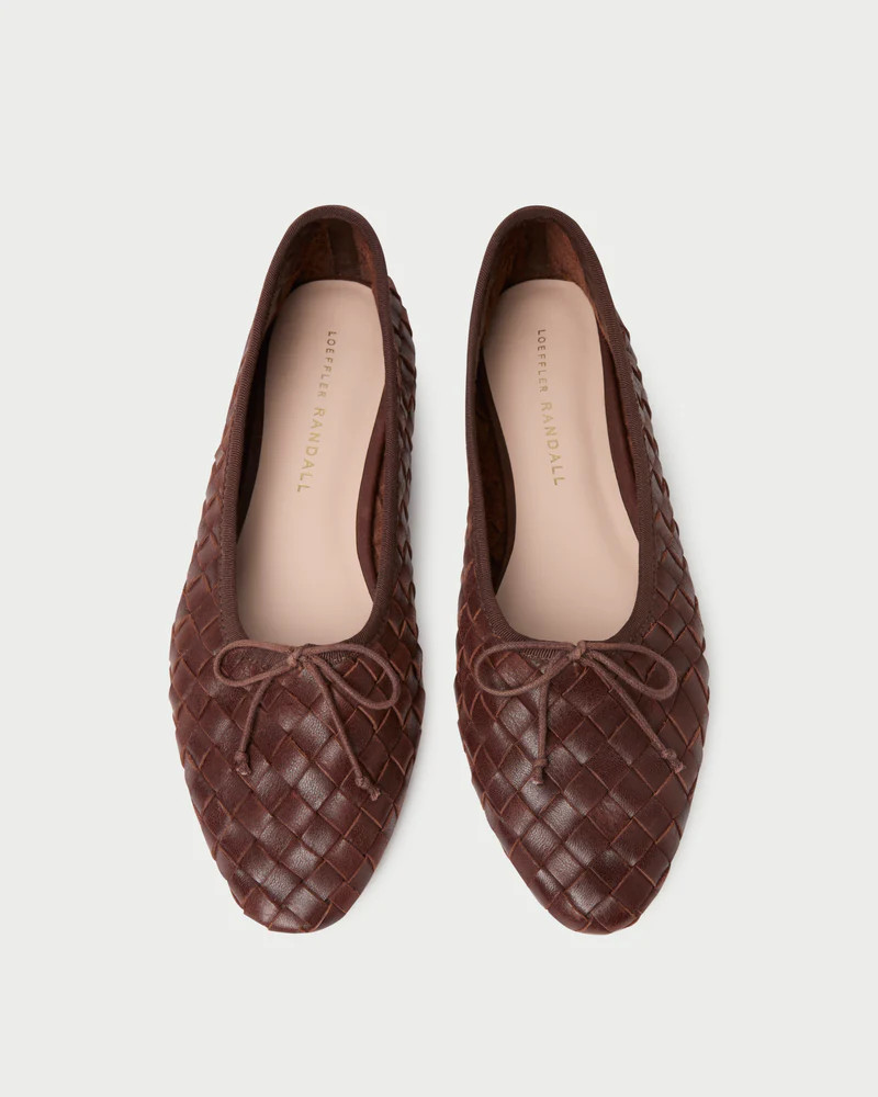 Landry Chocolate Woven Ballet Flat | Loeffler Randall