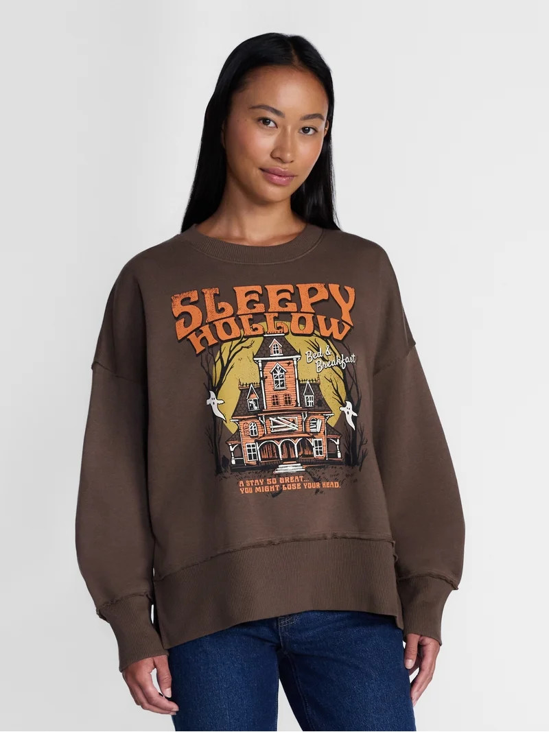 Women's Halloween Sleepy Hollow Graphic Fleece from Way to Celebrate, Sizes S-4X | Walmart (US)