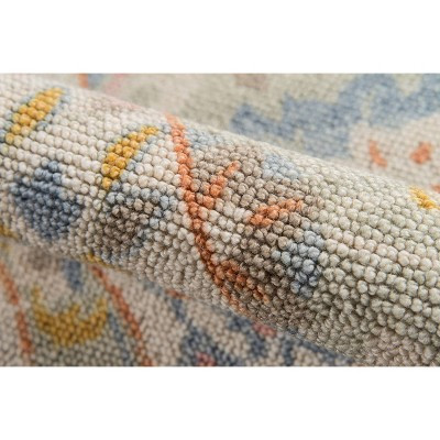 Momeni 5'3"x7'6" Anatolia Mae Medallion Machine Loomed Area Rug Light Blue: Wool & Nylon, Low Pile, Indoor Classic Pattern | Target