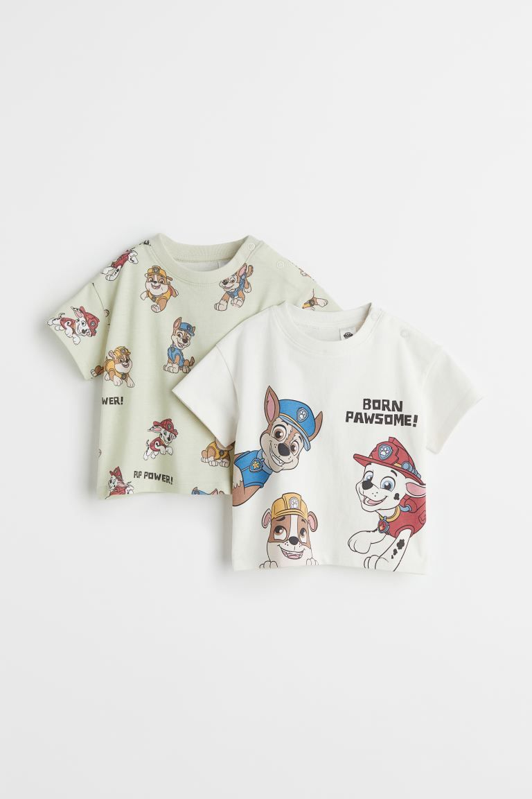 2-pack Printed T-shirts | H&M (US + CA)