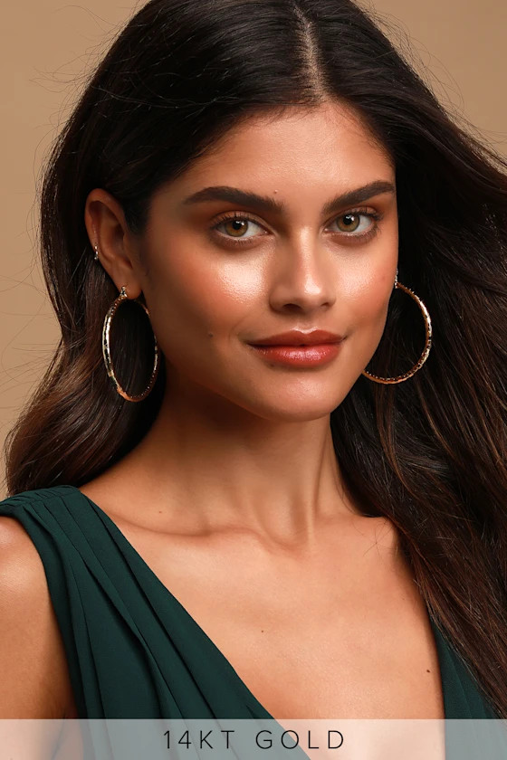 Miranda 14k Gold Hoop Earrings | Lulus