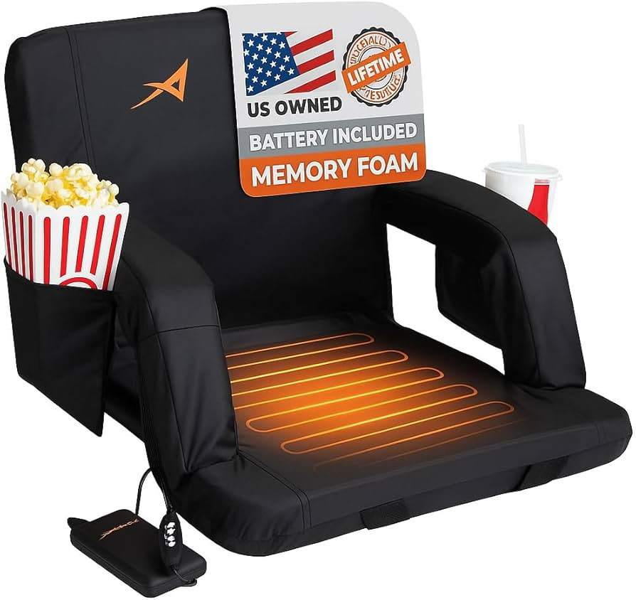 Heated Stadium Seats for Bleachers with Back Support – USB Battery Included - Upgraded 3 Levels... | Amazon (US)