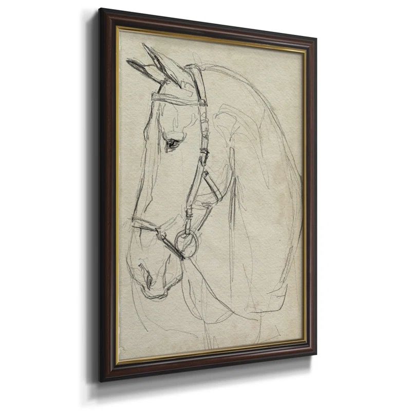 " Horse In Bridle Sketch II " on Canvas | Wayfair North America