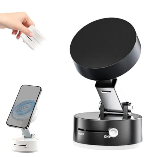 ToChair Vacuum Magnetic Suction Phone Holder, 2025 Upgarde Adjustable Electric Magnetic Phone Holder Mount for Car, Foldable and Retractable Double-Sided Magnetic Phone Holder for All Phones (Black) | Amazon (US)
