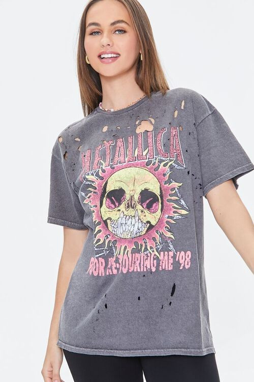 Metallic Graphic Distressed Tunic | Forever 21 (US)