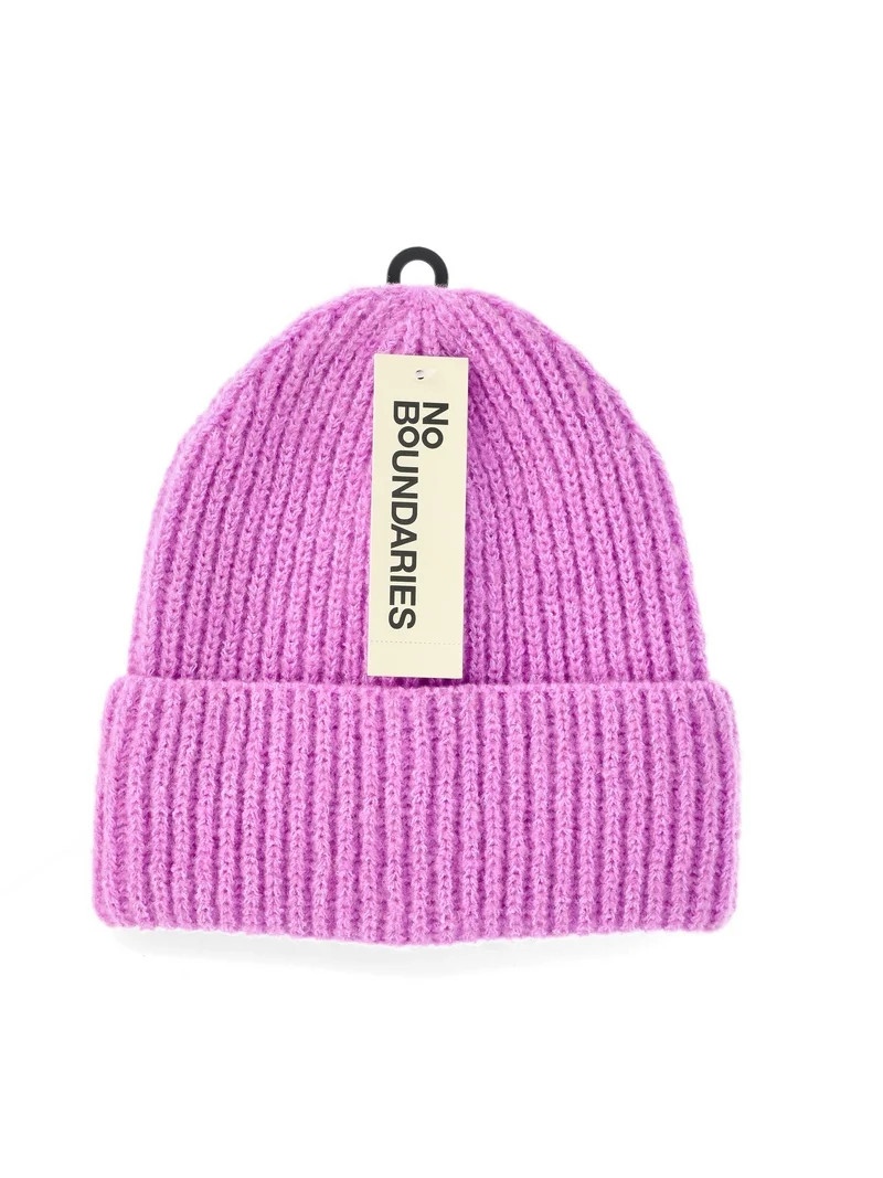 No Boundaries Ribbed Fisherman Beanie, Women's, Violet | Walmart (US)
