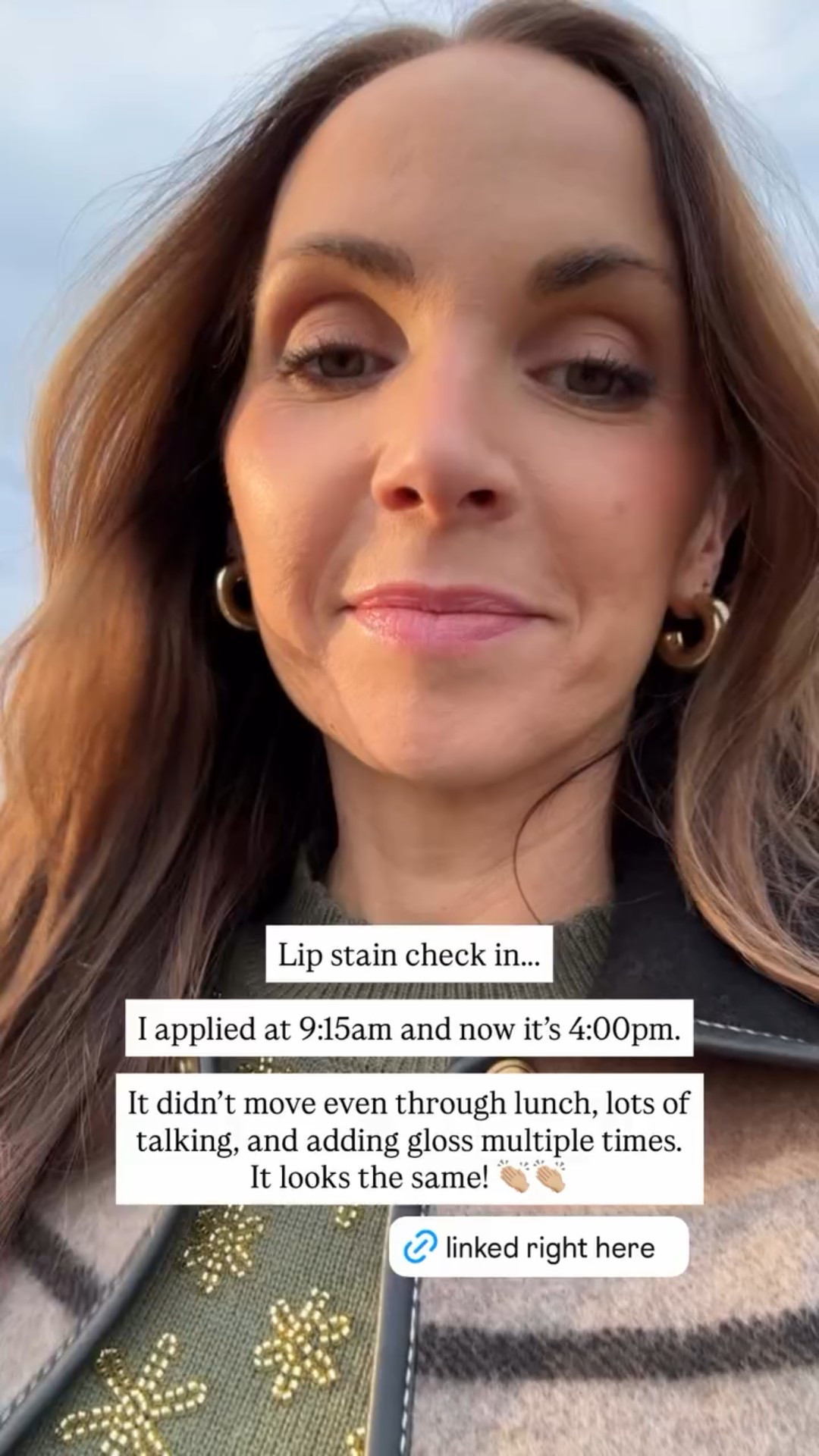 Lip stain for the win! Just noticed my jacket I’m wearing is 40% off @madewell! Perfect layering piece! 

#LTKSaleAlert #LTKCyberWeek