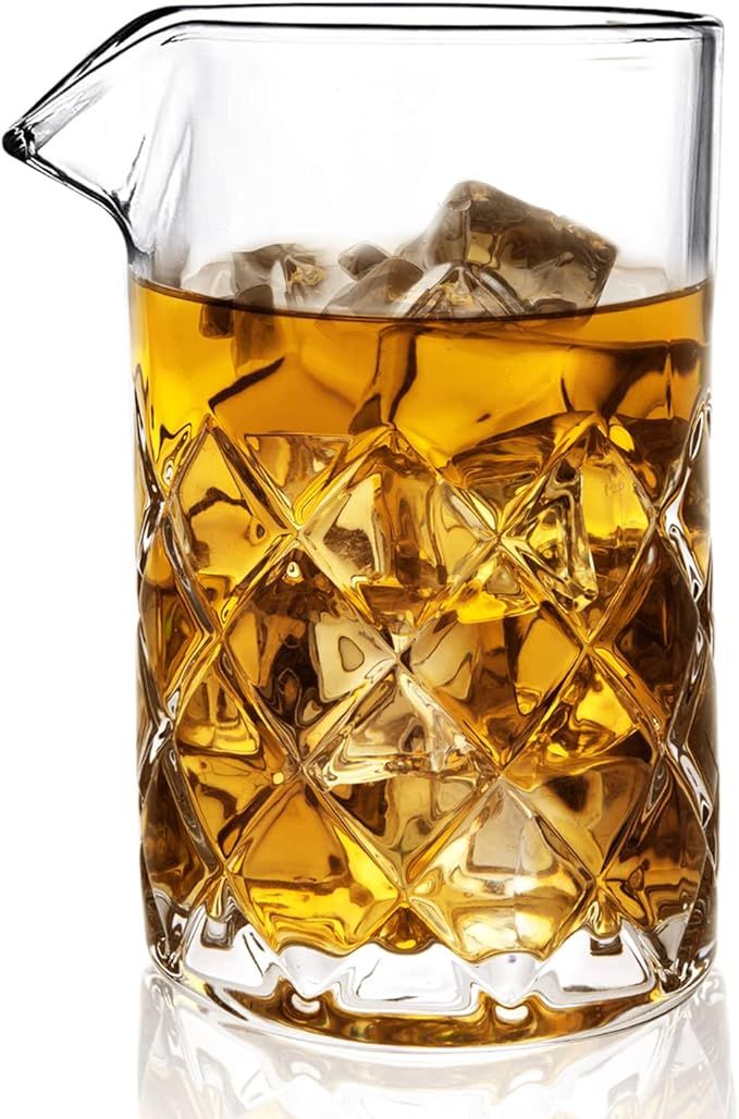 Lighten Life Cocktail Mixing Glass,20oz Mixing Glass with Thick Bottom,Premium Old Fashioned Bar ... | Amazon (US)