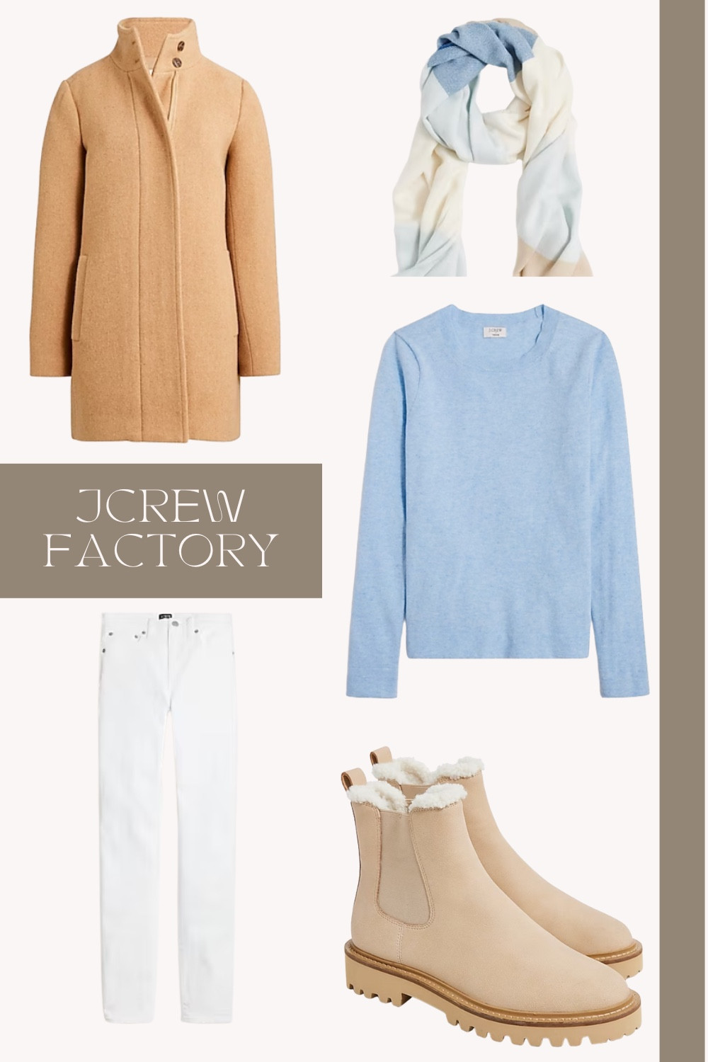 Jcrew factory fall winter outfit, white jeans #LTKCyberWeek 

#LTKGiftGuide #LTKstyletip