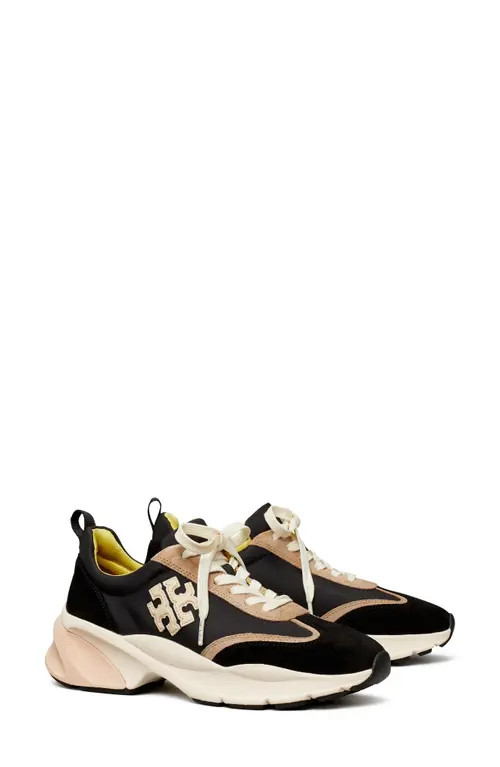 Tory Burch Good Luck Trainer Sneaker in Black /Cream /Black at Nordstrom, Size 9 | Nordstrom