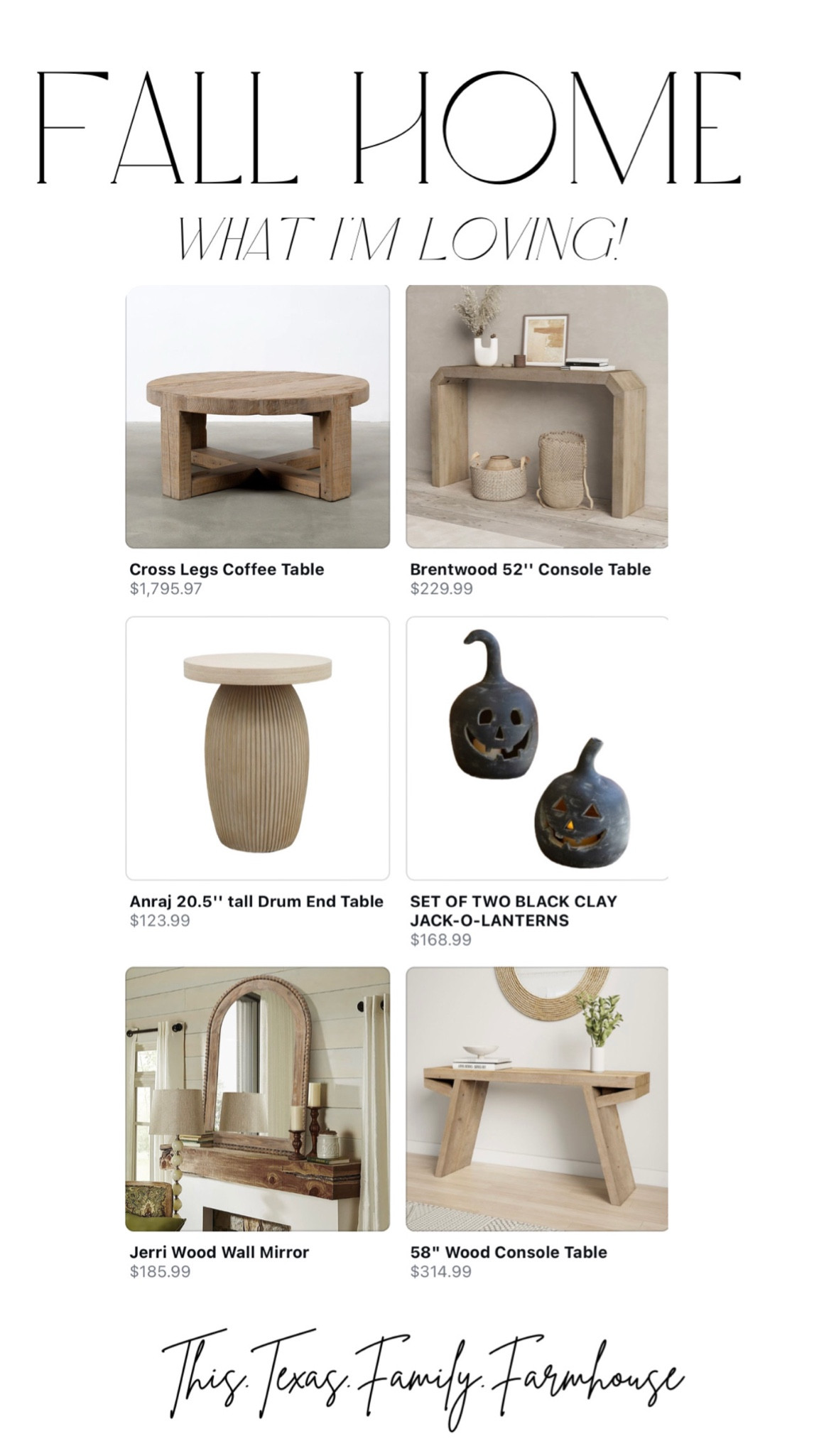 Way Day Sale!! Up to 80% off some of my favorite home finds! 

Fall home |home decor | fall finds | pumpkins | coffee table | living room | end table | mirror | @wayfair 

#LTKSaleAlert #LTKHome #LTKSeasonal