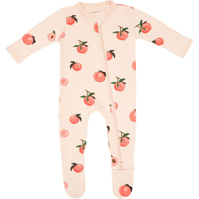 Kyte Baby | Zippered Footie, Peach (Pink, Size New Born) | Silky, Lighweight Bamboo | Maisonette | Maisonette