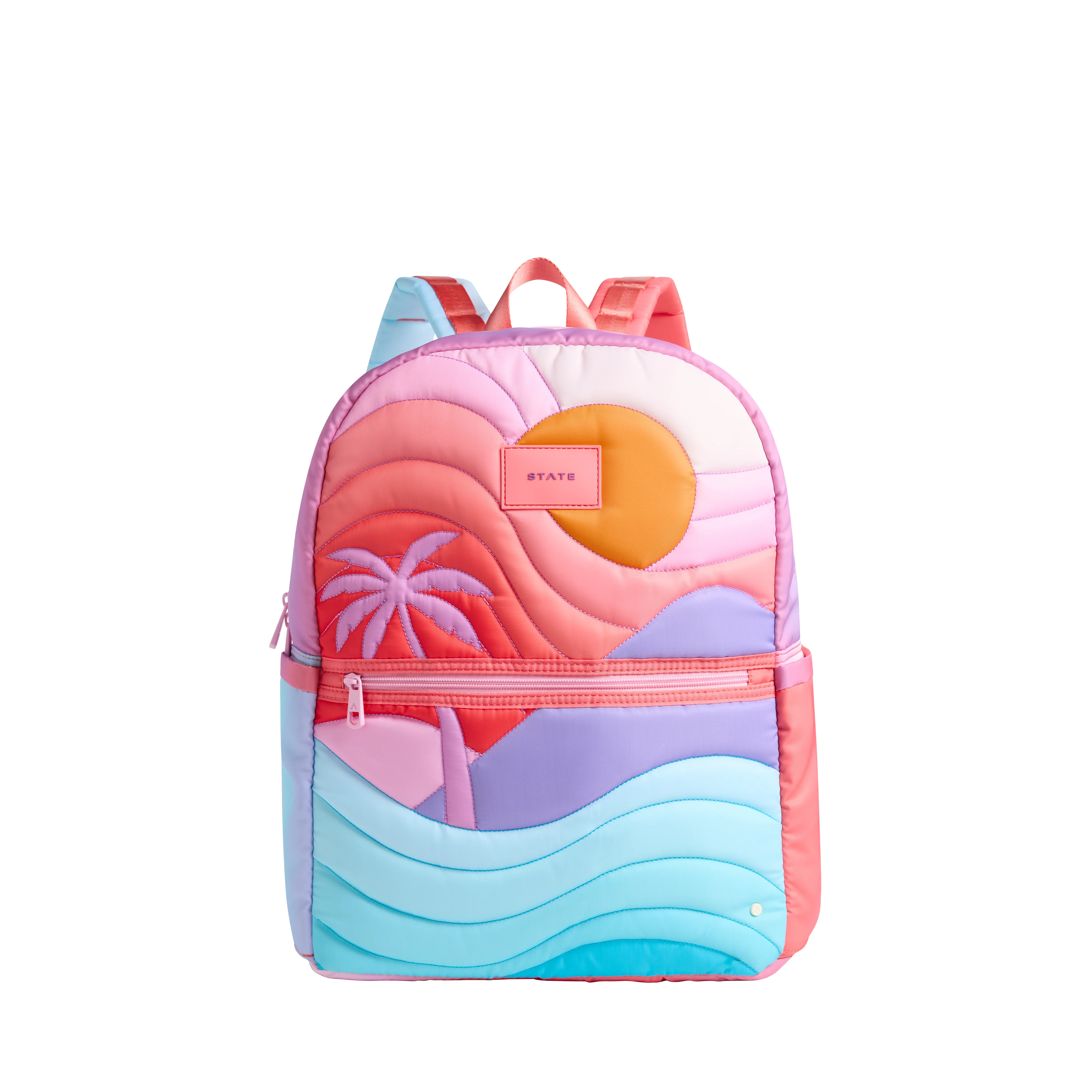 STATE Bags | Kane Kids Large Backpack Nylon Puffer Sunset | Back to School | Travel Backpack | STATE Bags