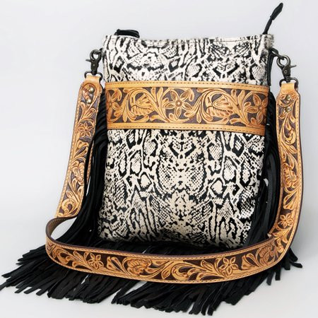 AD American Darling ADBGS192SNKFRNGA Messenger Hand Tooled Hair On Genuine Leather Women Bag Western Handbag Purse | Walmart (US)