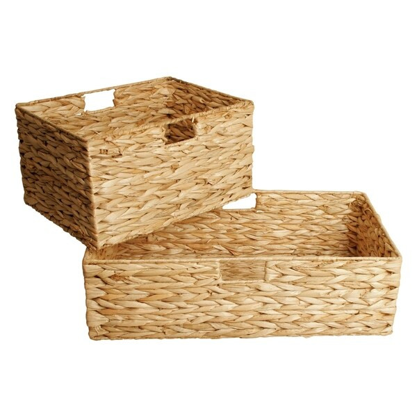 Set of 2 Woven Seagrass Storage Baskets | Bed Bath & Beyond