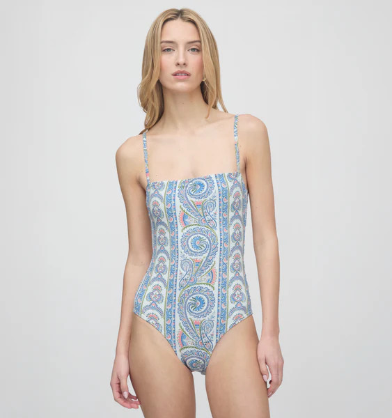 The Giana One Piece - Blue Corsica Paisley | Hill House Home US