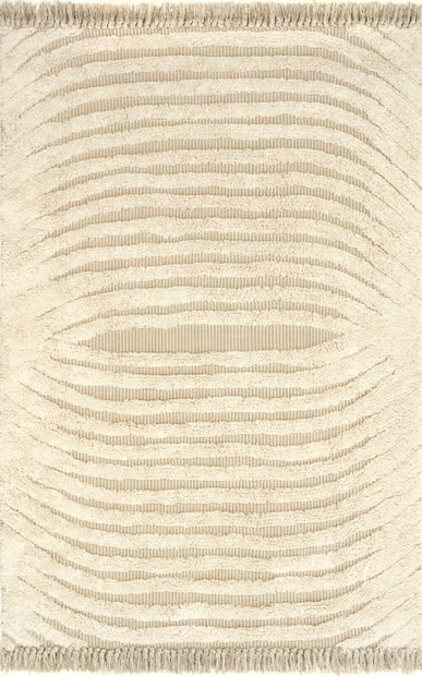 Ivory Riley Textured Shag 10' x 14' Area Rug | Rugs USA