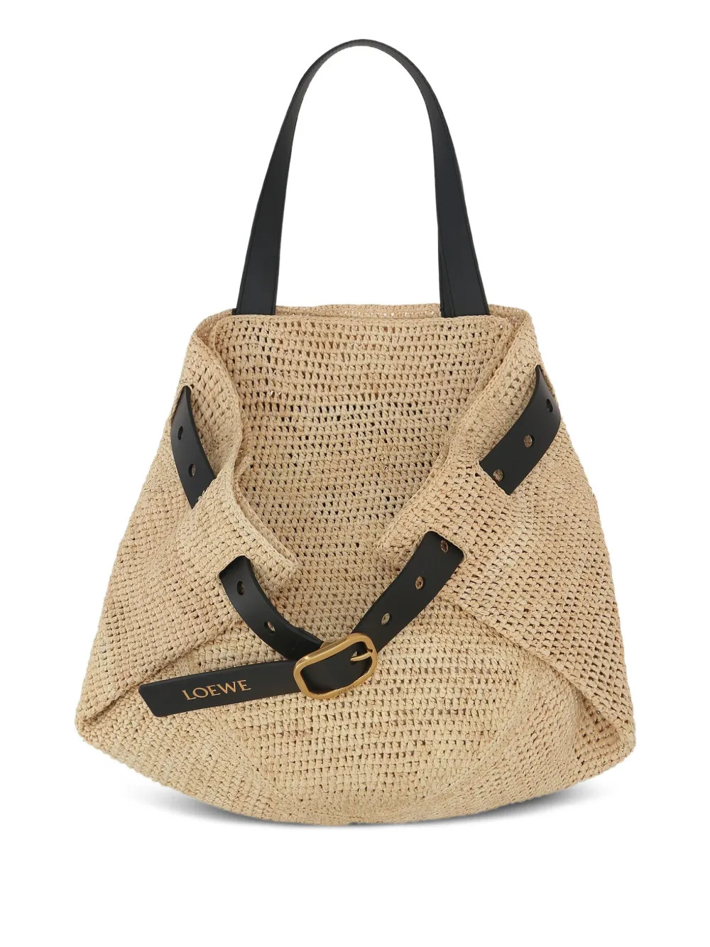 LOEWE Medium Punch Hole Raffia Shoulder Bag | Neutrals | FARFETCH | Farfetch Global