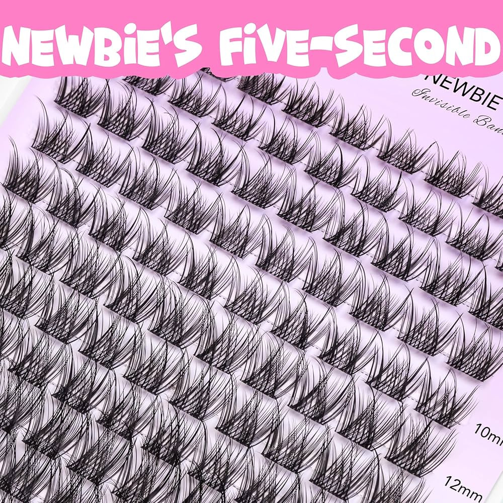 VEYESBEAUTY Lash Clusters Kit Individual Eyelash Extensions Thin & Invisible Band DIY False Eyela... | Amazon (US)