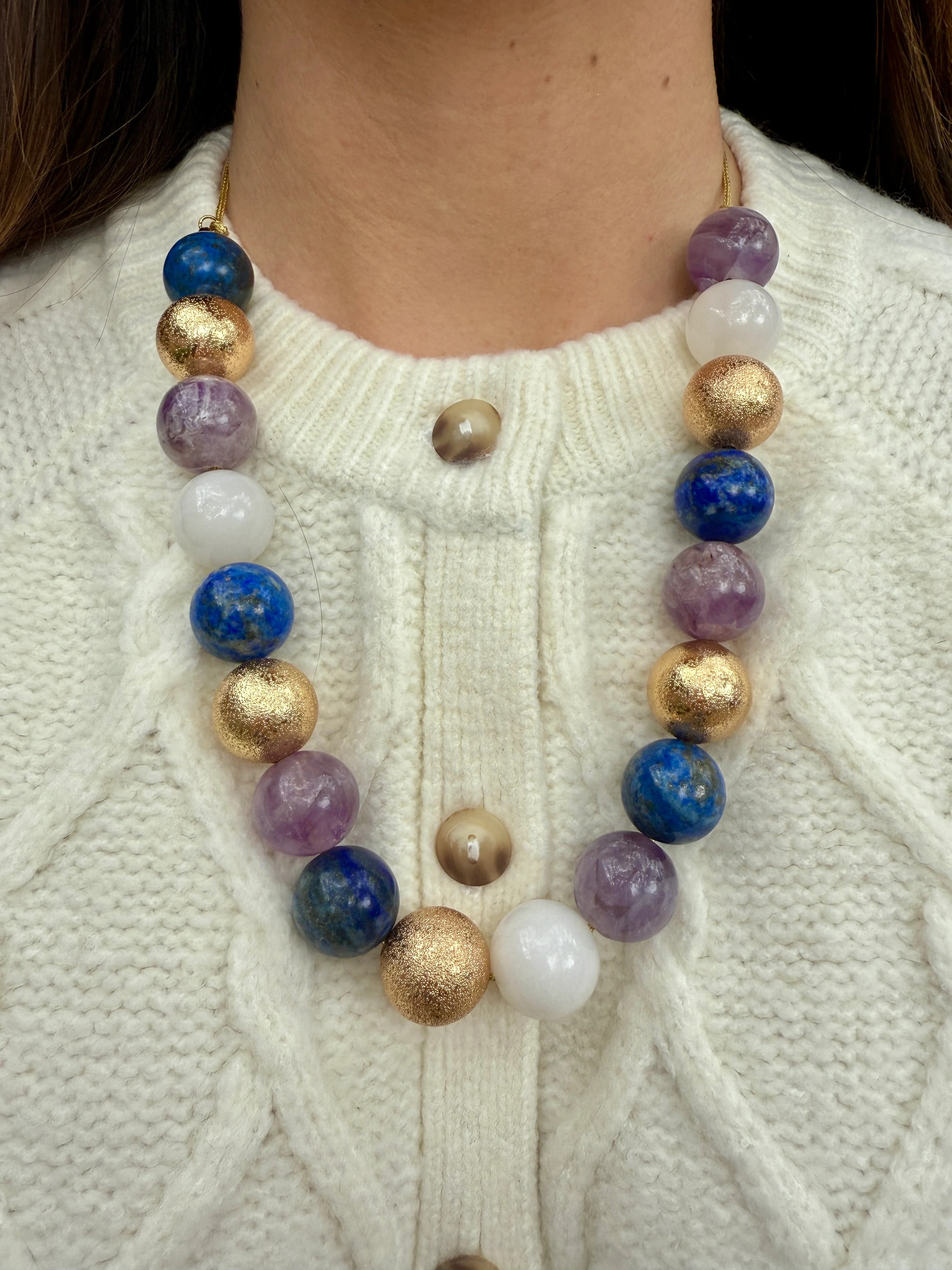 Prism Royale Bubblegum Beaded Necklaces | La Lumiere NY
