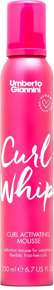 Umberto Giannini Curl Whip Curl Activating Mousse, Vegan & Cruelty Free Frizz Solution Mousse for... | Amazon (US)